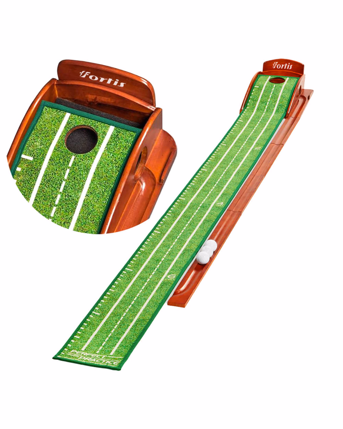 Custom Perfect Practice Putting Mat Compact 8 FT with Logo