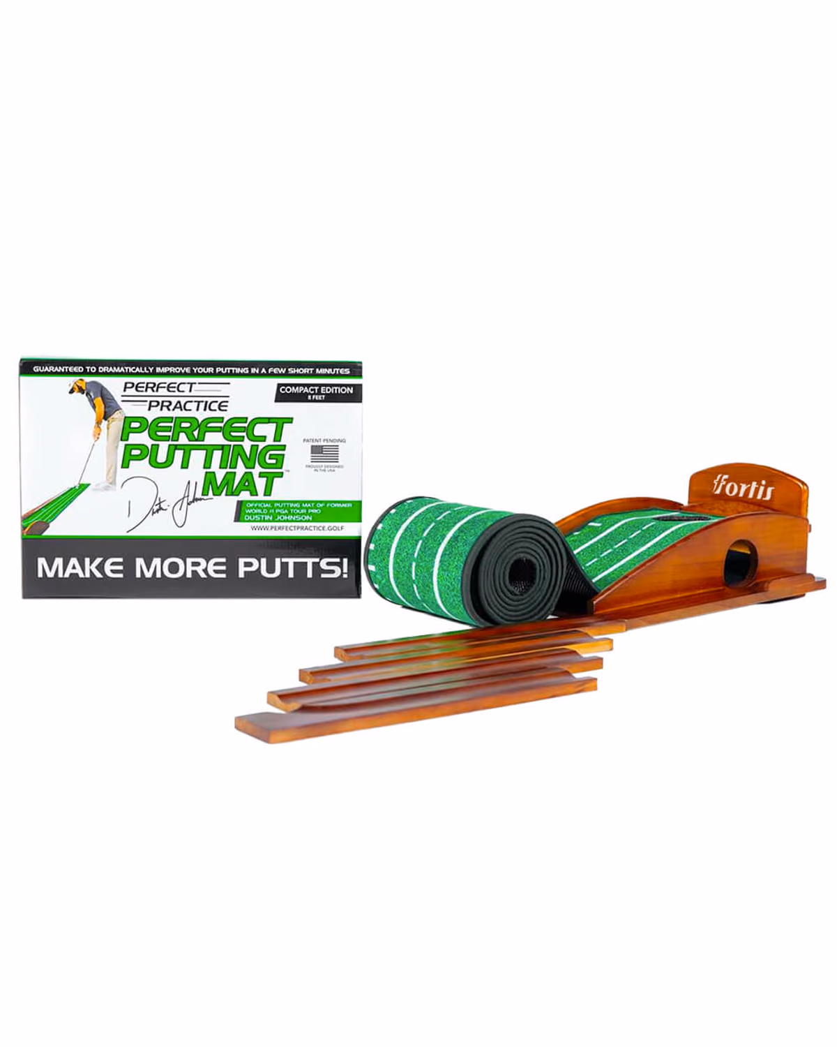 Custom Perfect Practice Putting Mat Compact 8 FT with Logo