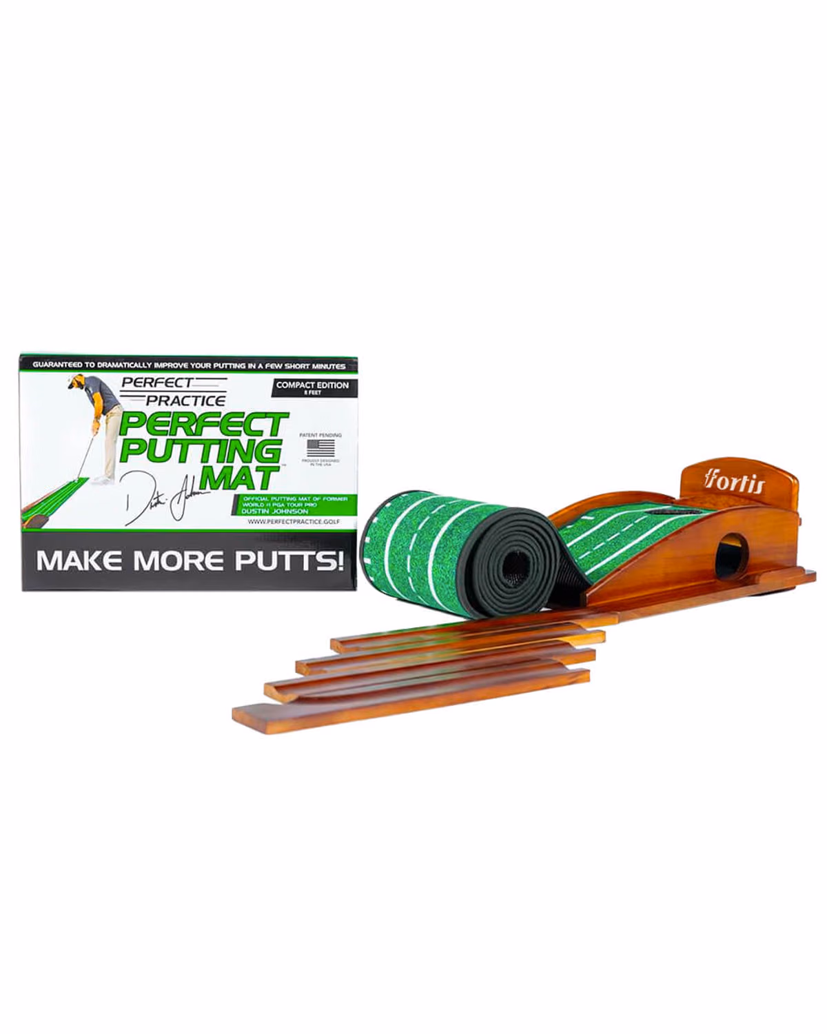 Custom Perfect Practice Putting Mat Compact 8 FT with Logo