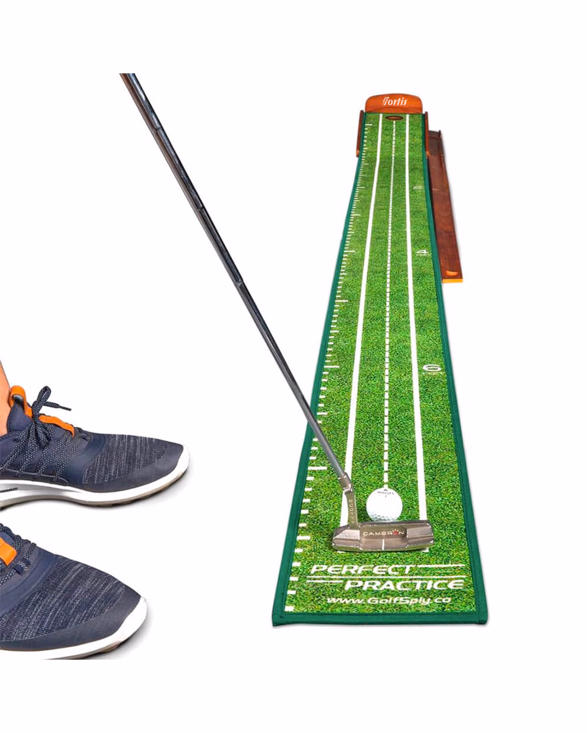 Custom Perfect Practice Putting Mat Compact 8 FT with Logo