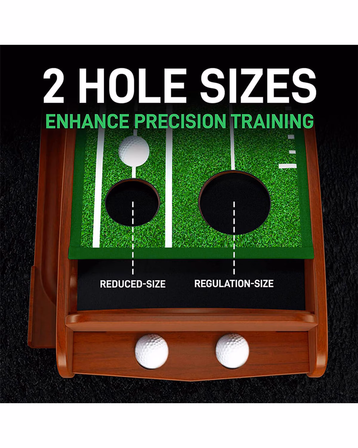 Custom Perfect Practice Putting Mat Standard 9.6 FT with Logo