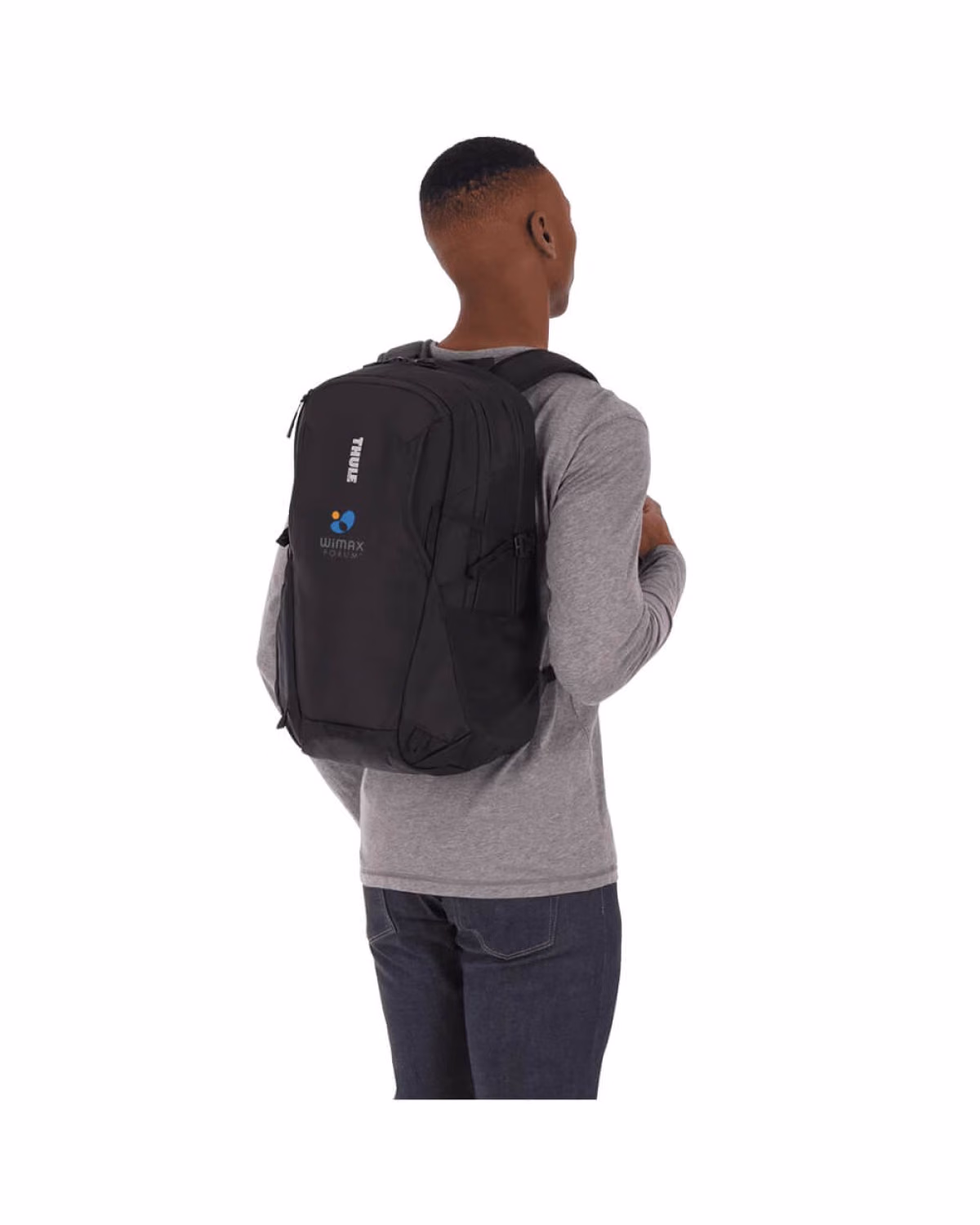 Custom thule-enroute-23l-backpack-with-logo-th-023bk Black view 3