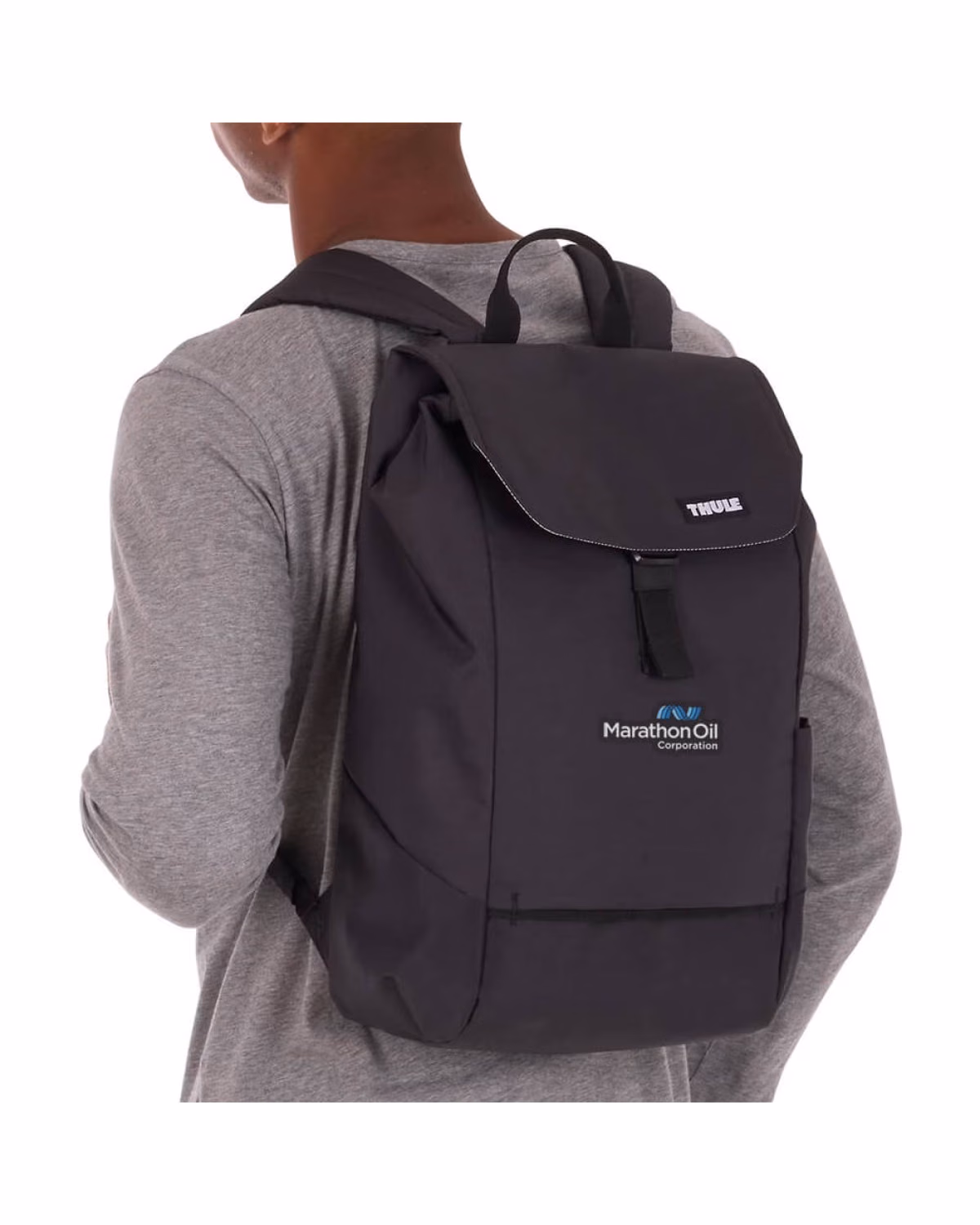 Custom thule-lithos-backpack-16l-with-logo-th-lithosbk Black view 3