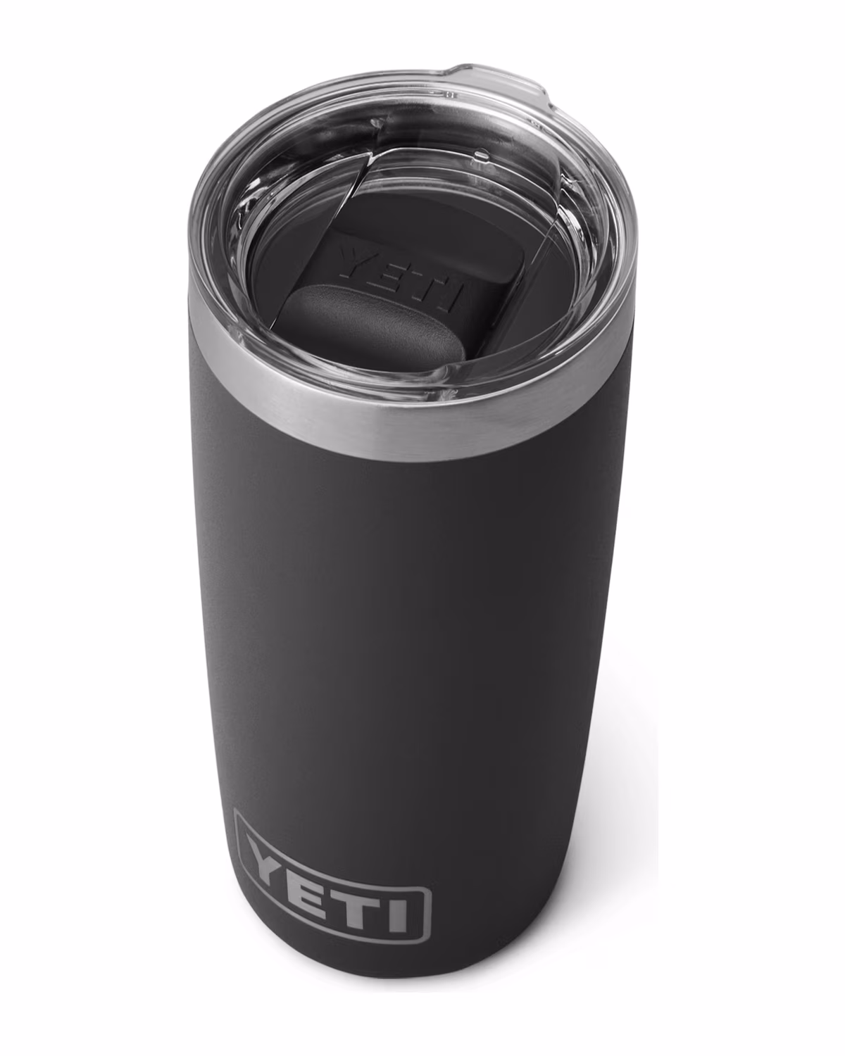 Custom Yeti Rambler 10oz Tumbler, Laser Engraved - Black (angle)