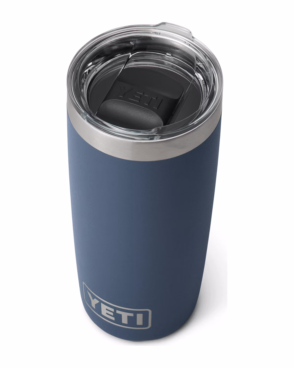 Custom Yeti Rambler 10oz Tumbler, Laser Engraved - Navy (angle)