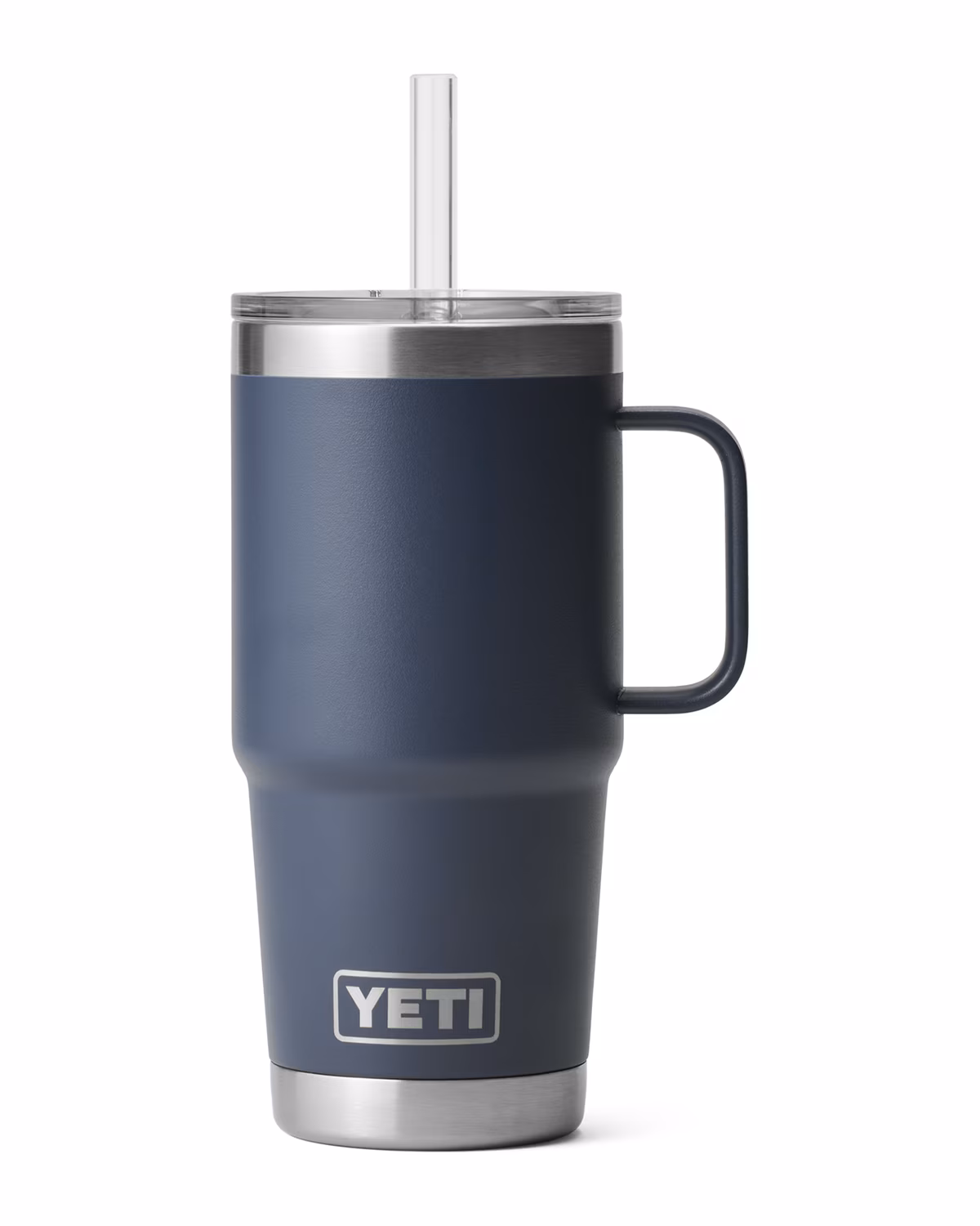 Custom Yeti Rambler 25oz Mug with Straw Lid, Engraved - Navy