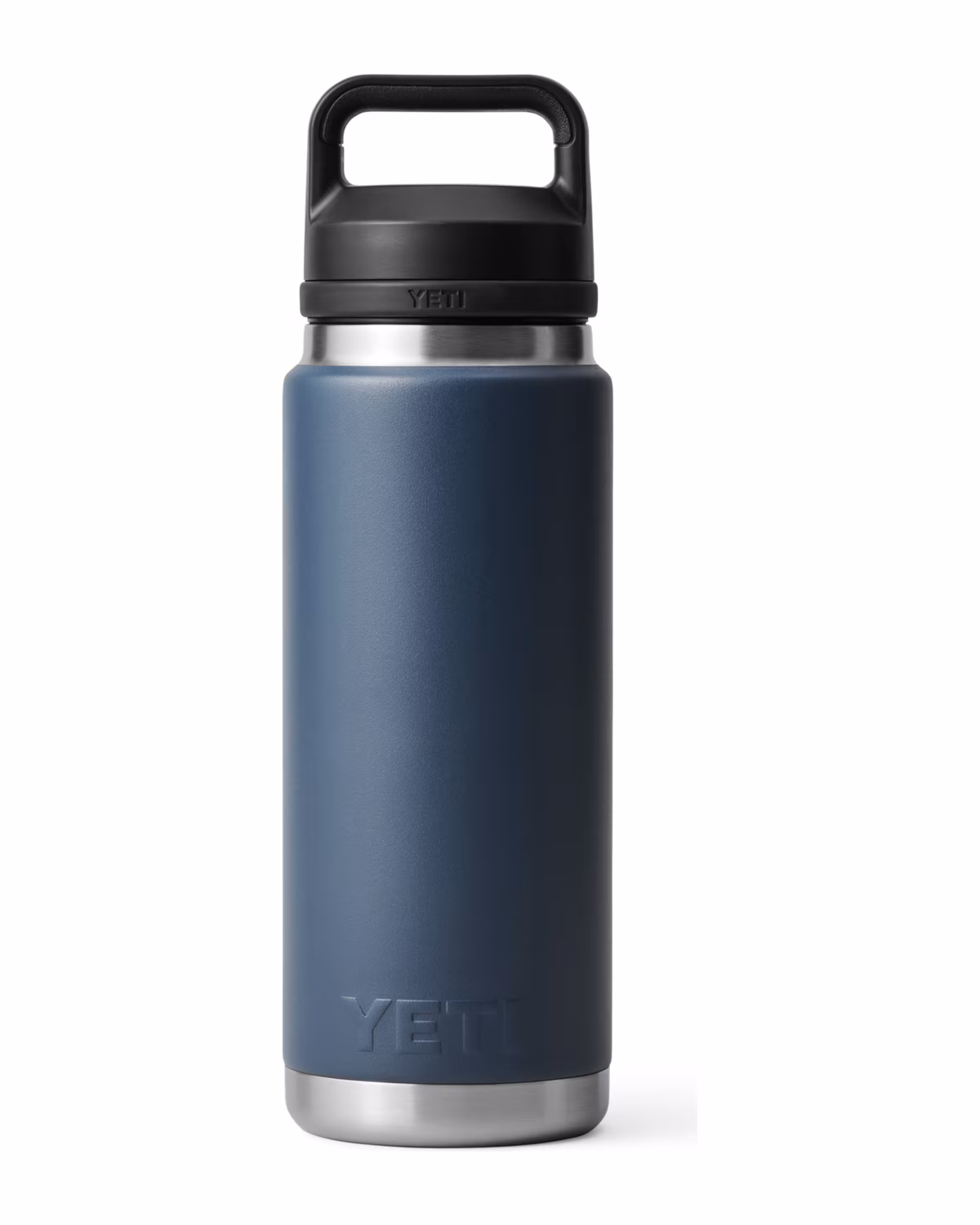 Custom Yeti Rambler 26oz Water Bottle, Laser Engraved - Navy (back)