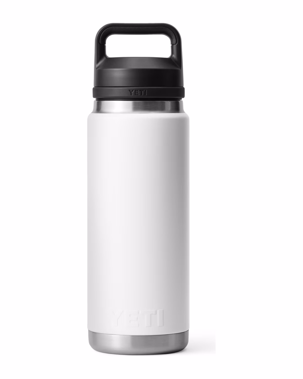 Custom Yeti Rambler 26oz Water Bottle, Laser Engraved - White (back)
