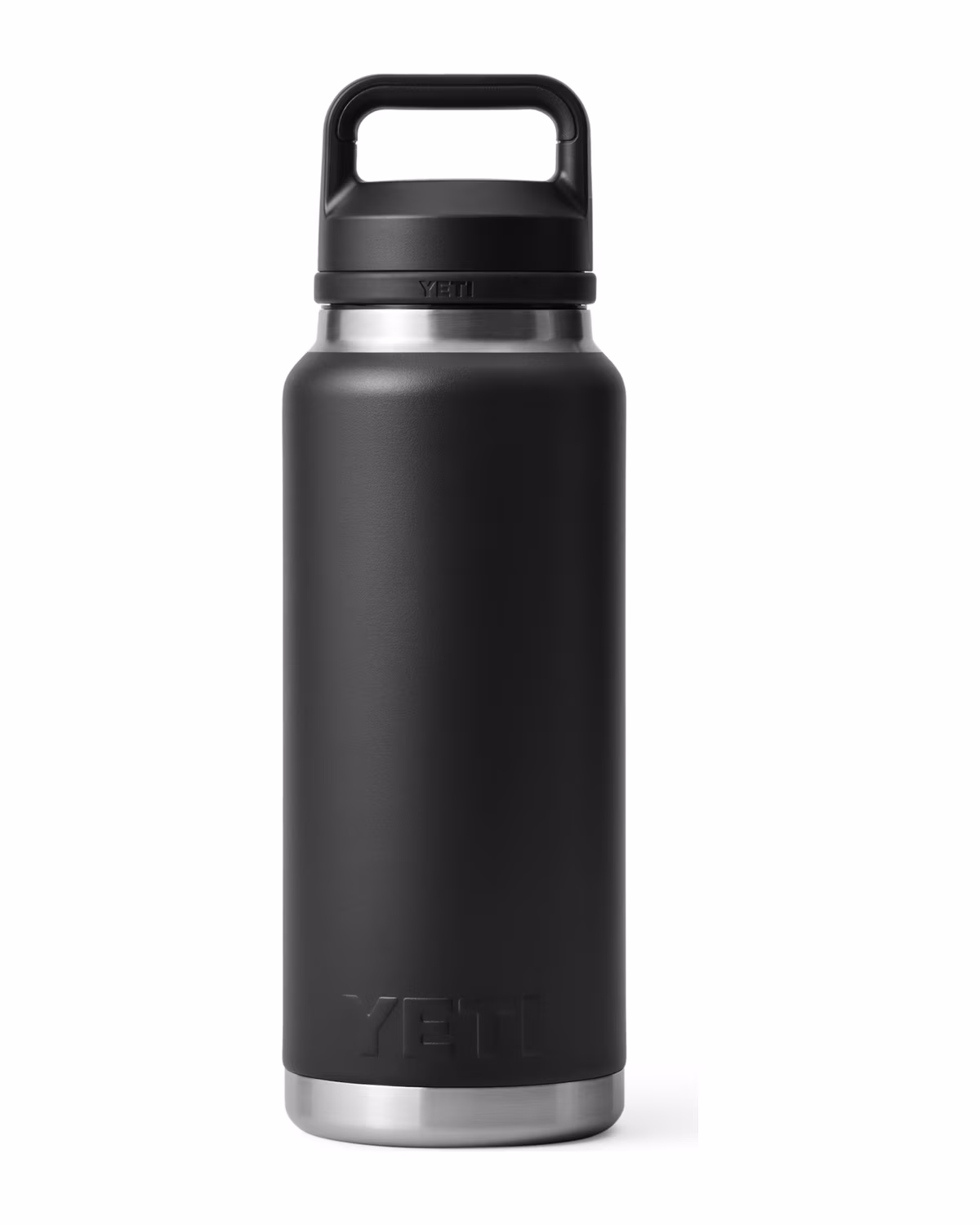 Custom Yeti Rambler 36oz Water Bottle, Laser Engraved - Black (back)