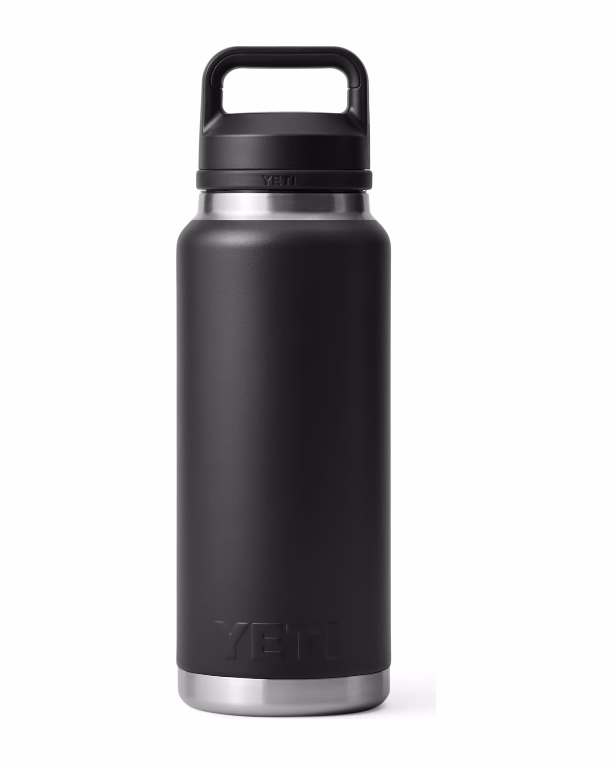 Custom Yeti Rambler 36oz Water Bottle, Laser Engraved - Black (back)