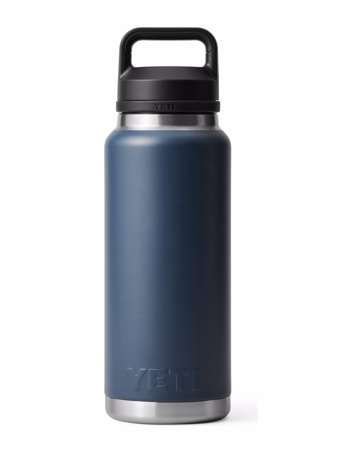Custom Yeti Rambler 36oz Water Bottle, Laser Engraved - Navy (back)