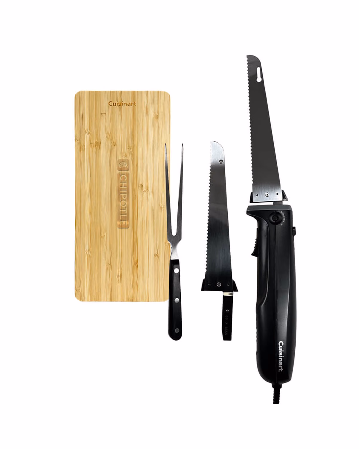 Custom Cuisinart Electric Knife Set with Cutting Board, Walnut