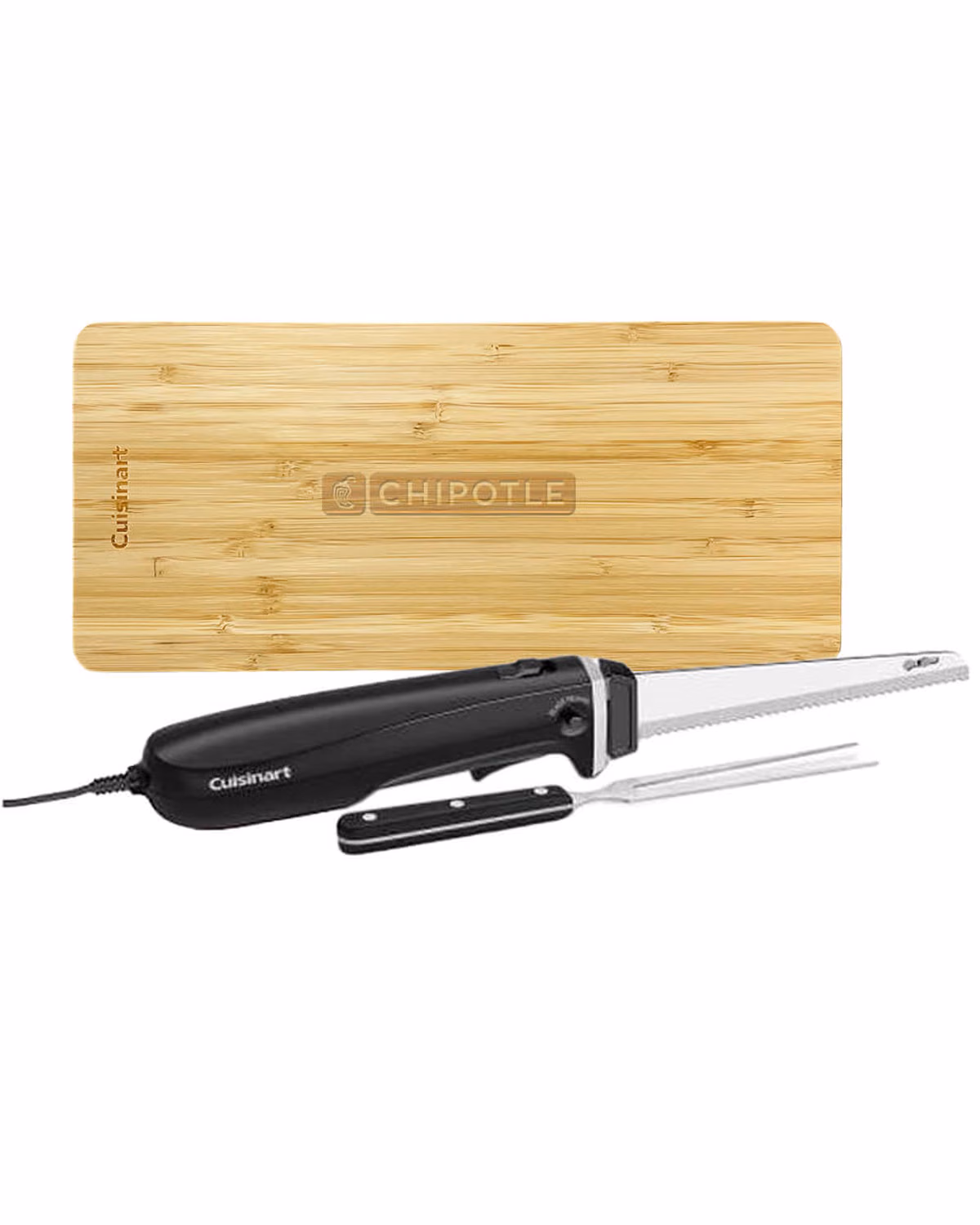 Custom Cuisinart Electric Knife Set with Cutting Board, Walnut