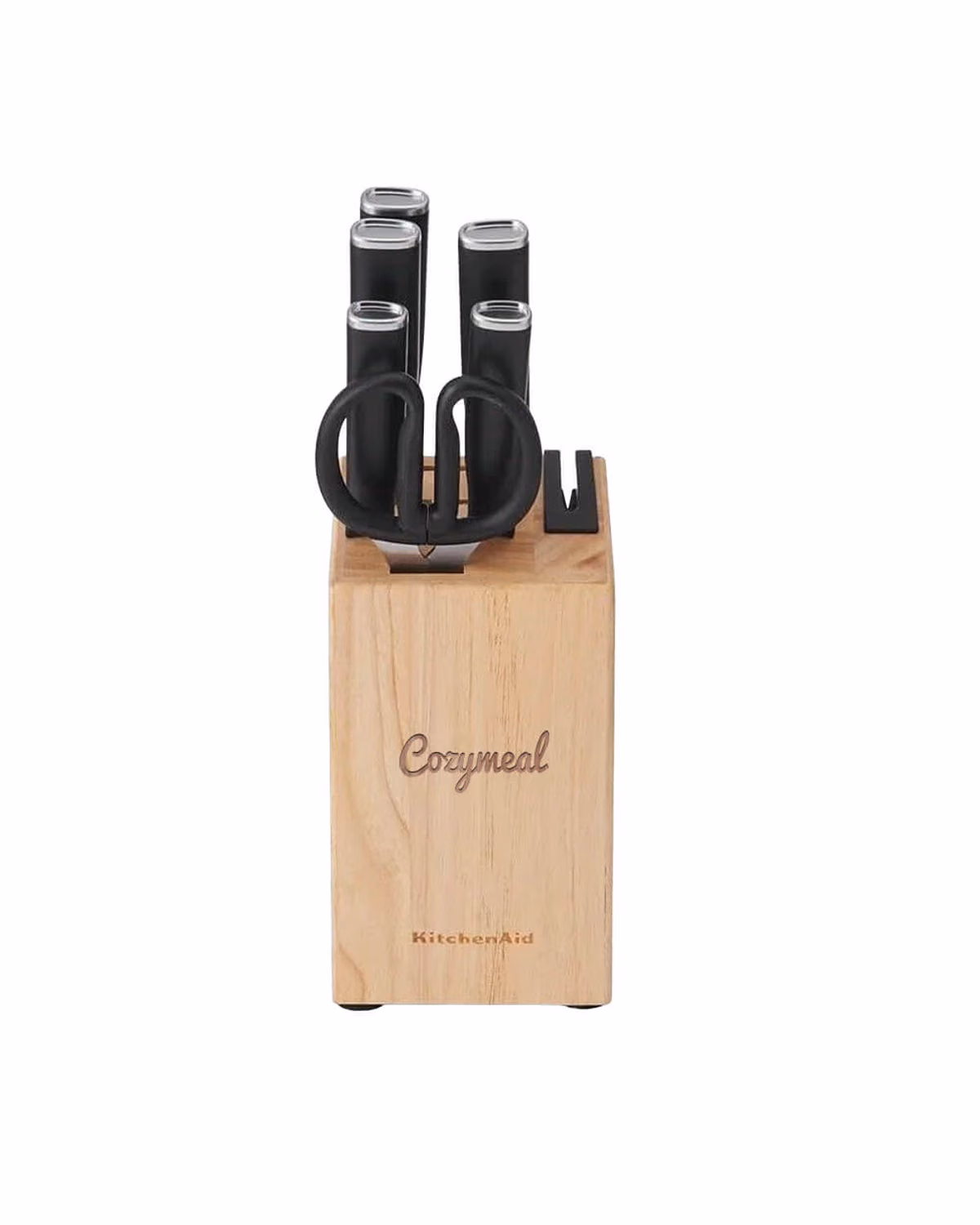 Custom KitchenAid Classic 7-Piece Self-Sharpening Knife Block Set, Black