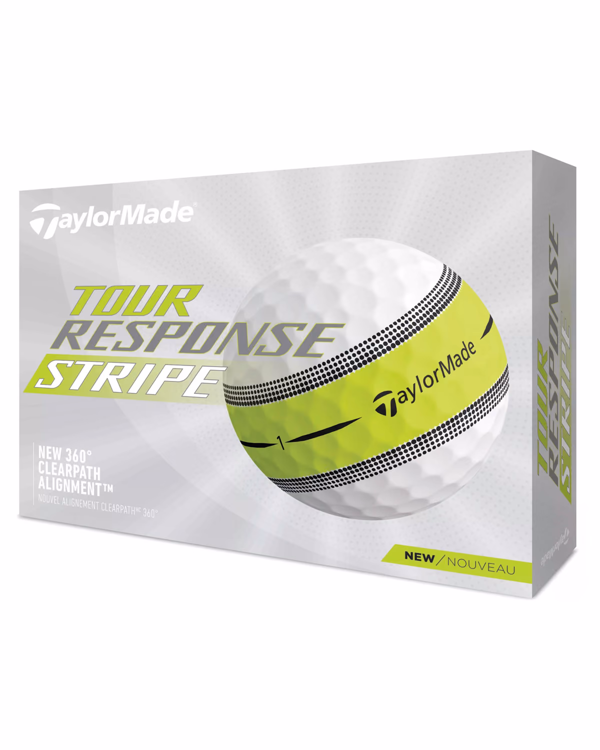 Custom TaylorMade Tour Response Stripe Lime Golf Balls with Logo