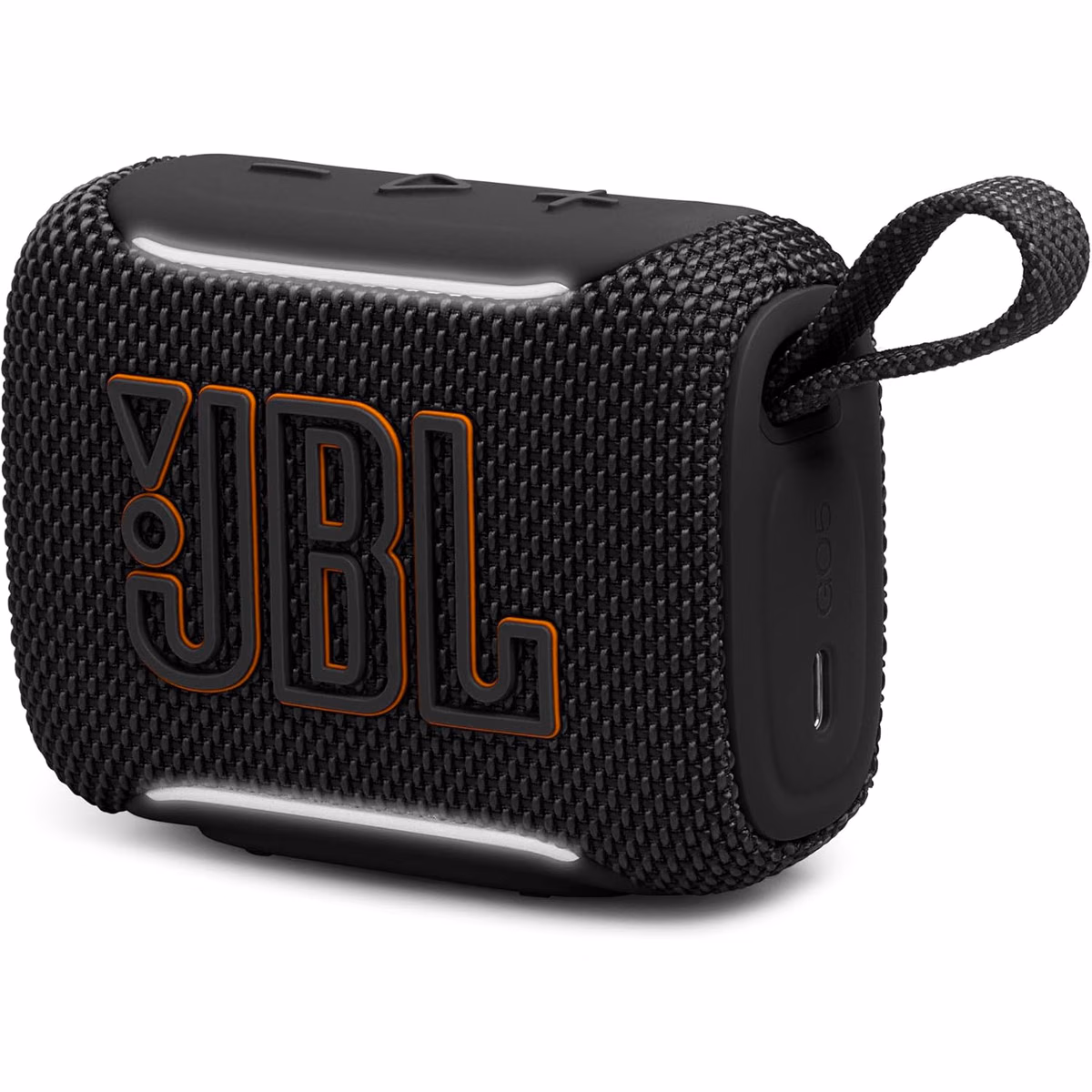 Custom JBL Go 5 Portable Bluetooth Speaker with Custom Logo, Black, front view