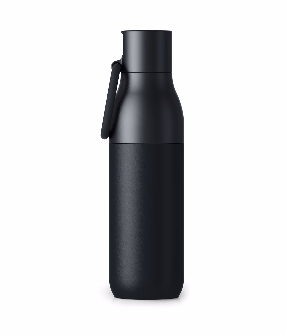 Custom LARQ Bottle Filtered Flip Top in Obsidian Black, side view