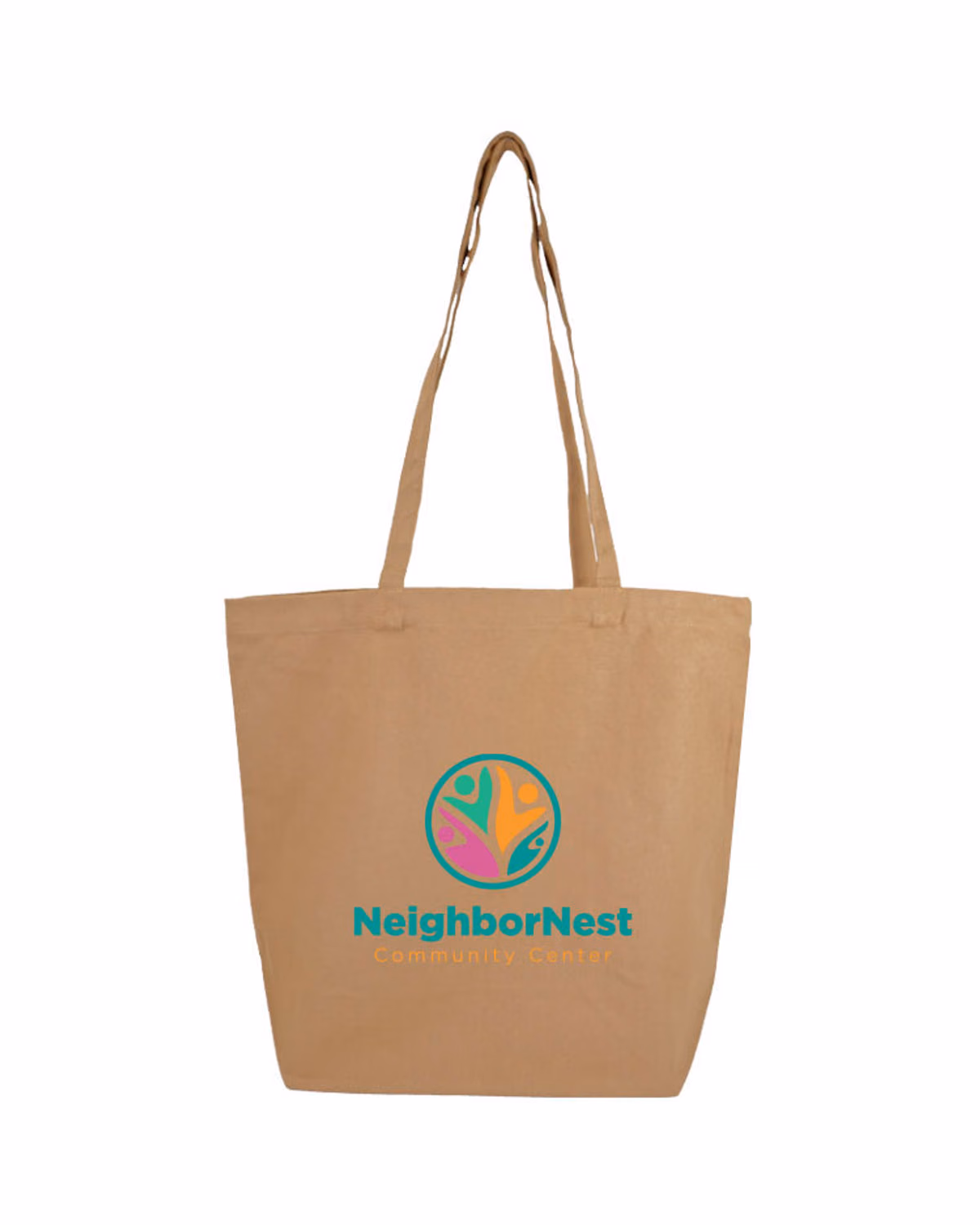 Custom Best Selling Colored Cotton Tote, Desert Tan