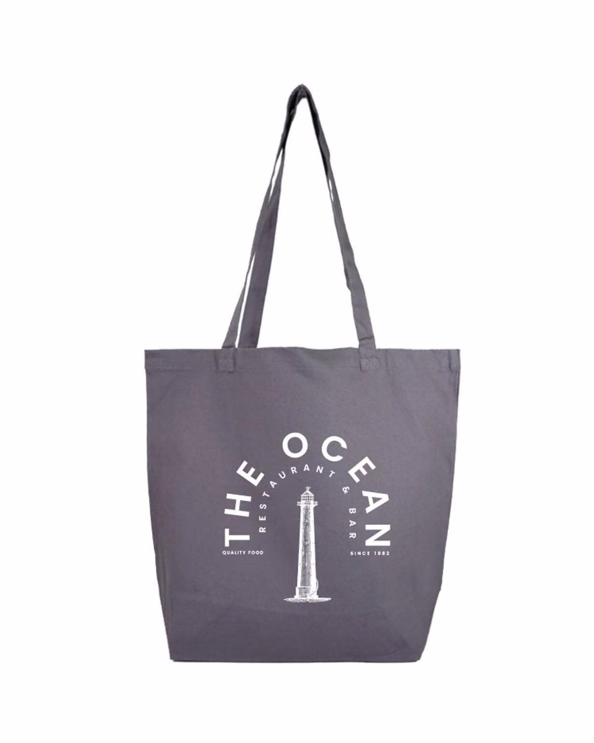 Custom Best Selling Colored Cotton Tote, Grey