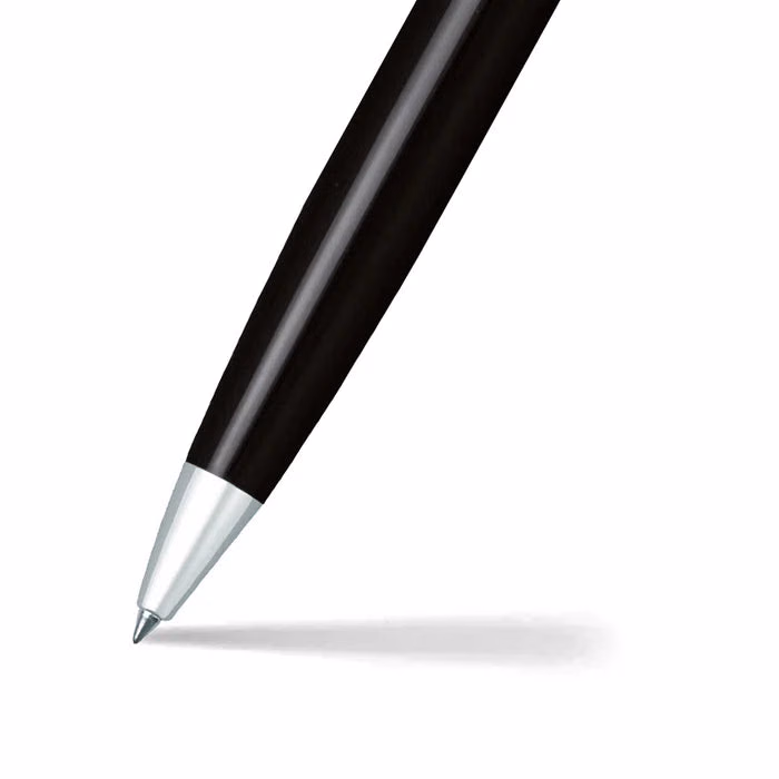 Custom Sheaffer 300 Glossy Black Ballpoint with Chrome Cap