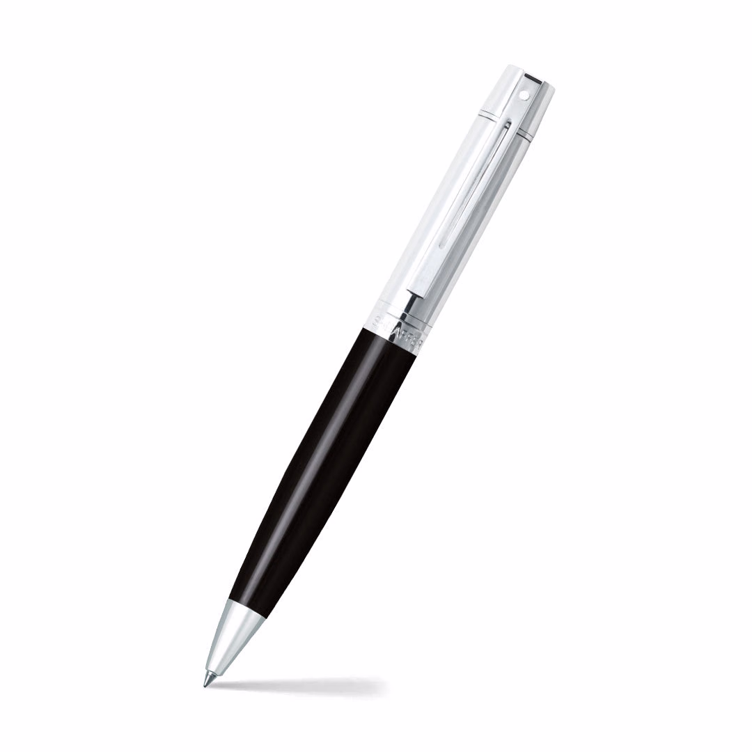 Custom Sheaffer 300 Glossy Black Ballpoint with Chrome Cap