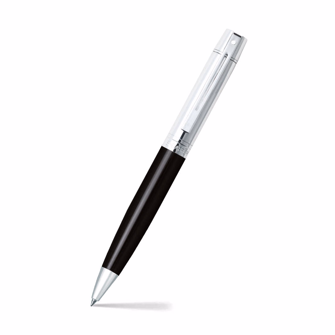 Custom Sheaffer 300 Glossy Black Ballpoint with Chrome Cap