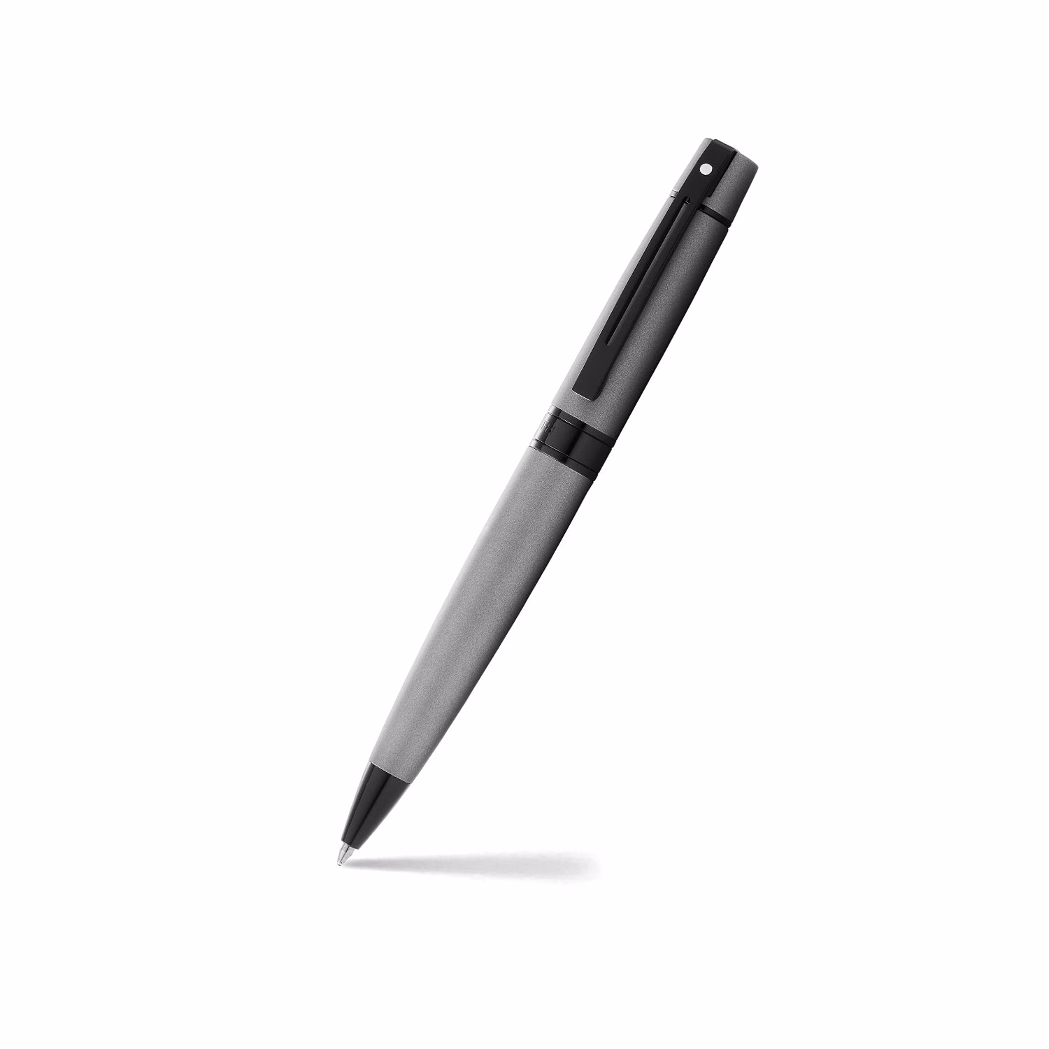 Custom Sheaffer 300 Matte Gray Ballpoint with Black Trim