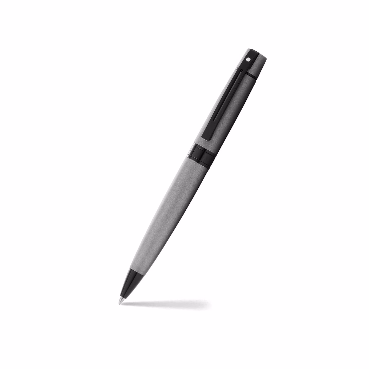 Custom Sheaffer 300 Matte Gray Ballpoint with Black Trim