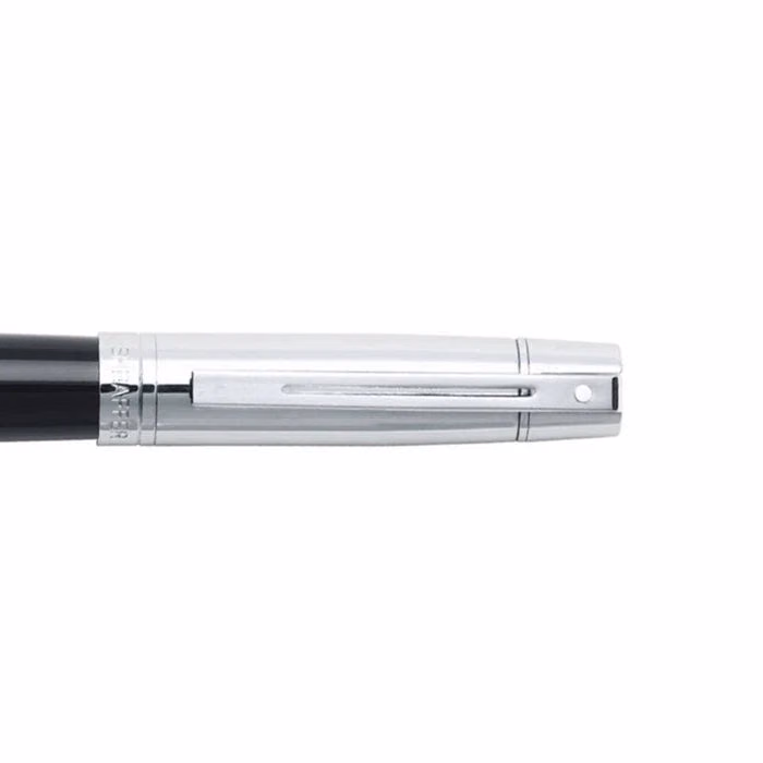 Custom Sheaffer 300 Glossy Black Rollerball with Chrome Cap