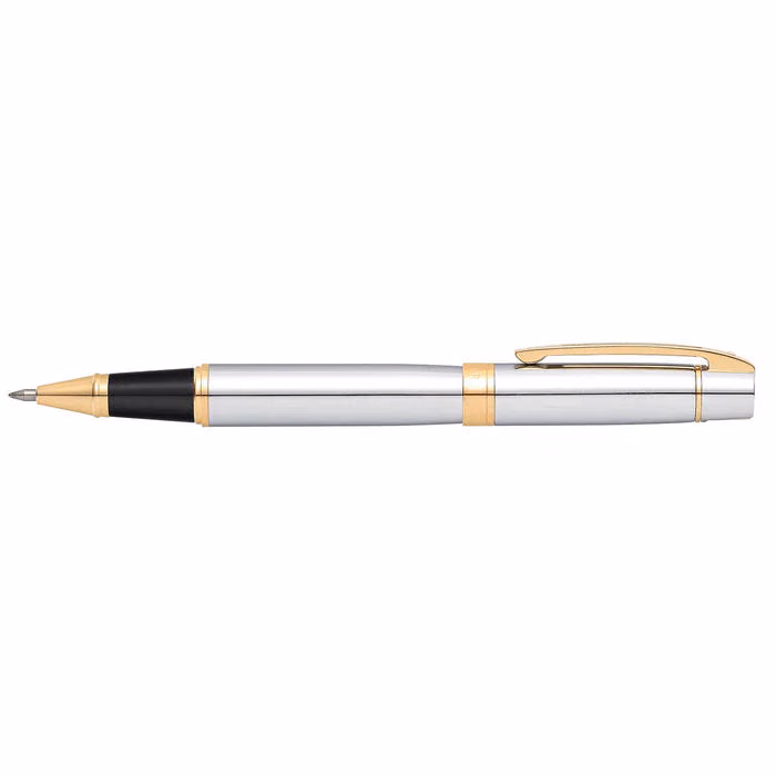 Custom Sheaffer 300 Chrome Rollerball with Gold-tone Trim