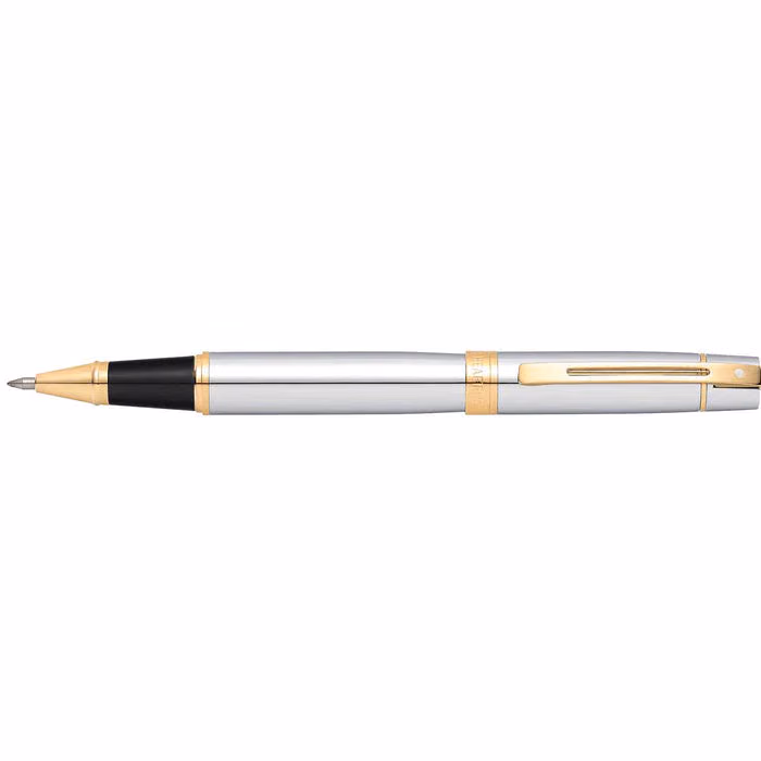 Custom Sheaffer 300 Chrome Rollerball with Gold-tone Trim