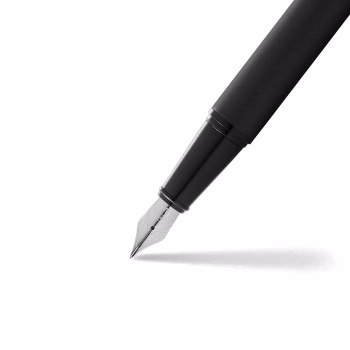 Custom Sheaffer 300 Matte Black Fountain Pen with Black Trim