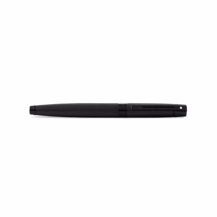 Custom Sheaffer 300 Matte Black Fountain Pen with Black Trim