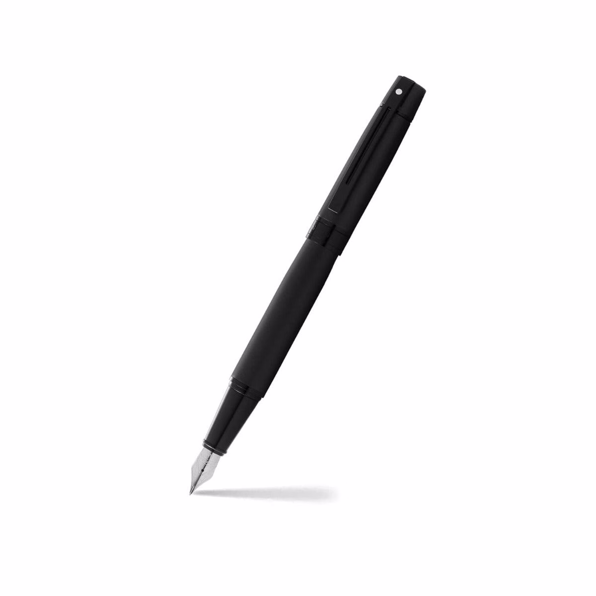 Custom Sheaffer 300 Matte Black Fountain Pen with Black Trim
