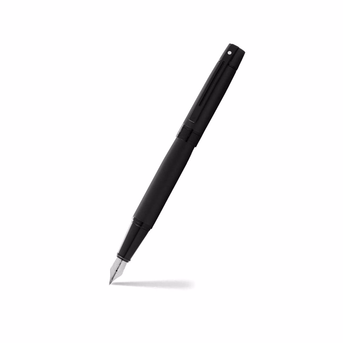 Custom Sheaffer 300 Matte Black Fountain Pen with Black Trim