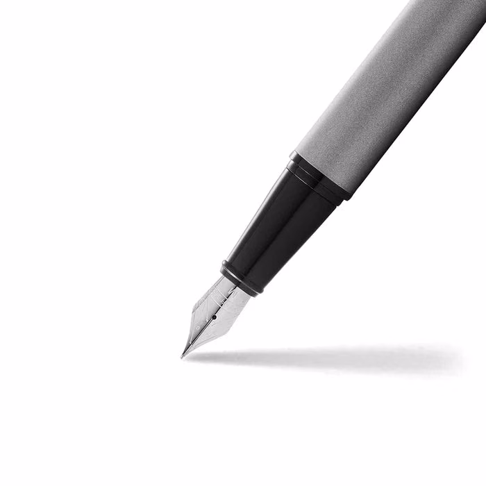 Custom Sheaffer 300 Matte Gray Fountain Pen with Black Trim