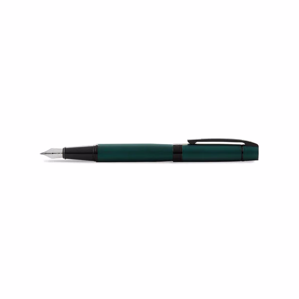 Custom Sheaffer 300 Matte Green Fountain Pen with Black Trim