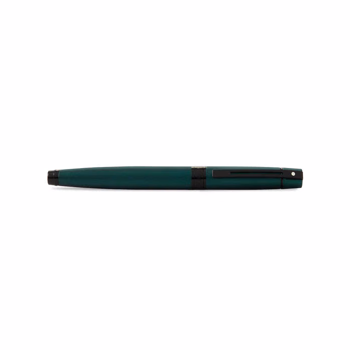 Custom Sheaffer 300 Matte Green Fountain Pen with Black Trim