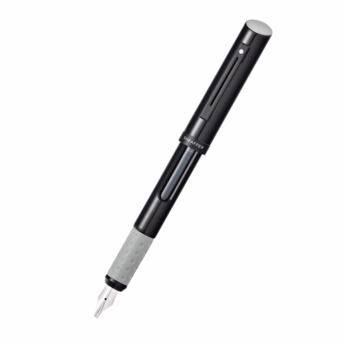Custom Sheaffer Calligraphy Glossy Black barrel with cap and Matte Black trim Fountain Pen