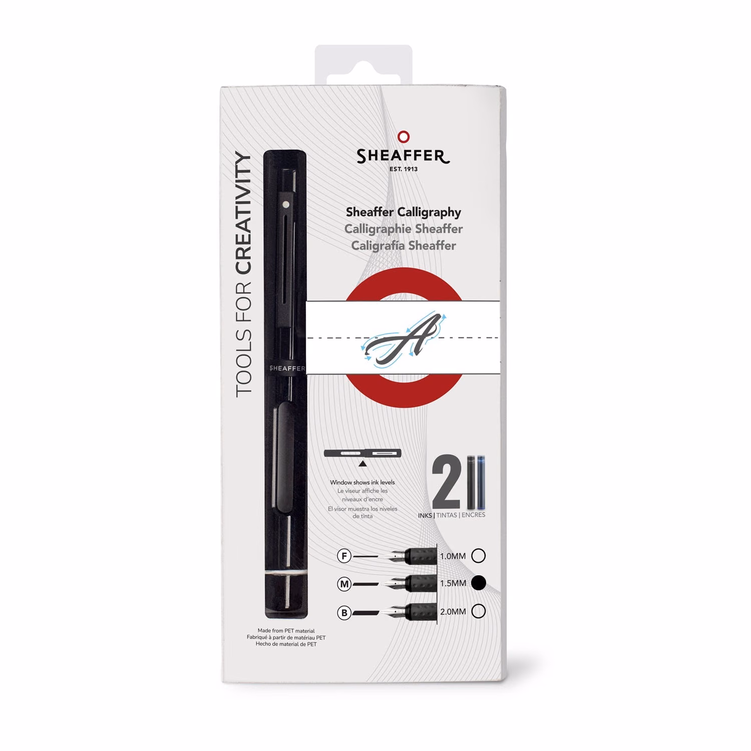 Custom Sheaffer Calligraphy Glossy Black barrel with cap and Matte Black trim Fountain Pen