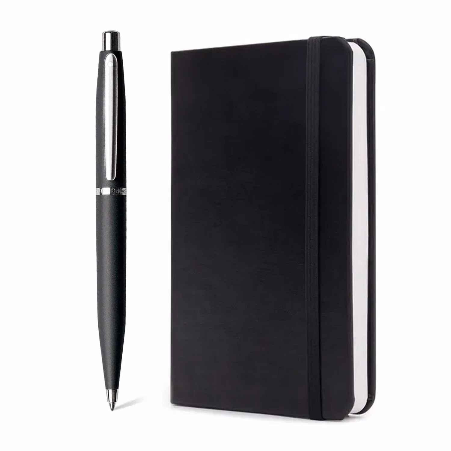 Custom Sheaffer Giftset VFM 9405 Black Ballpoint Pen and Medium Notebook Black Hangsell