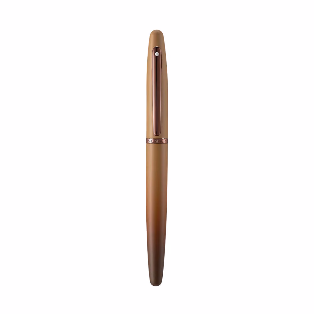 Custom Sheaffer VFM 9428 Coffee Edition Matt Brown Rollerball Pen with Regal Brown PVD Trims