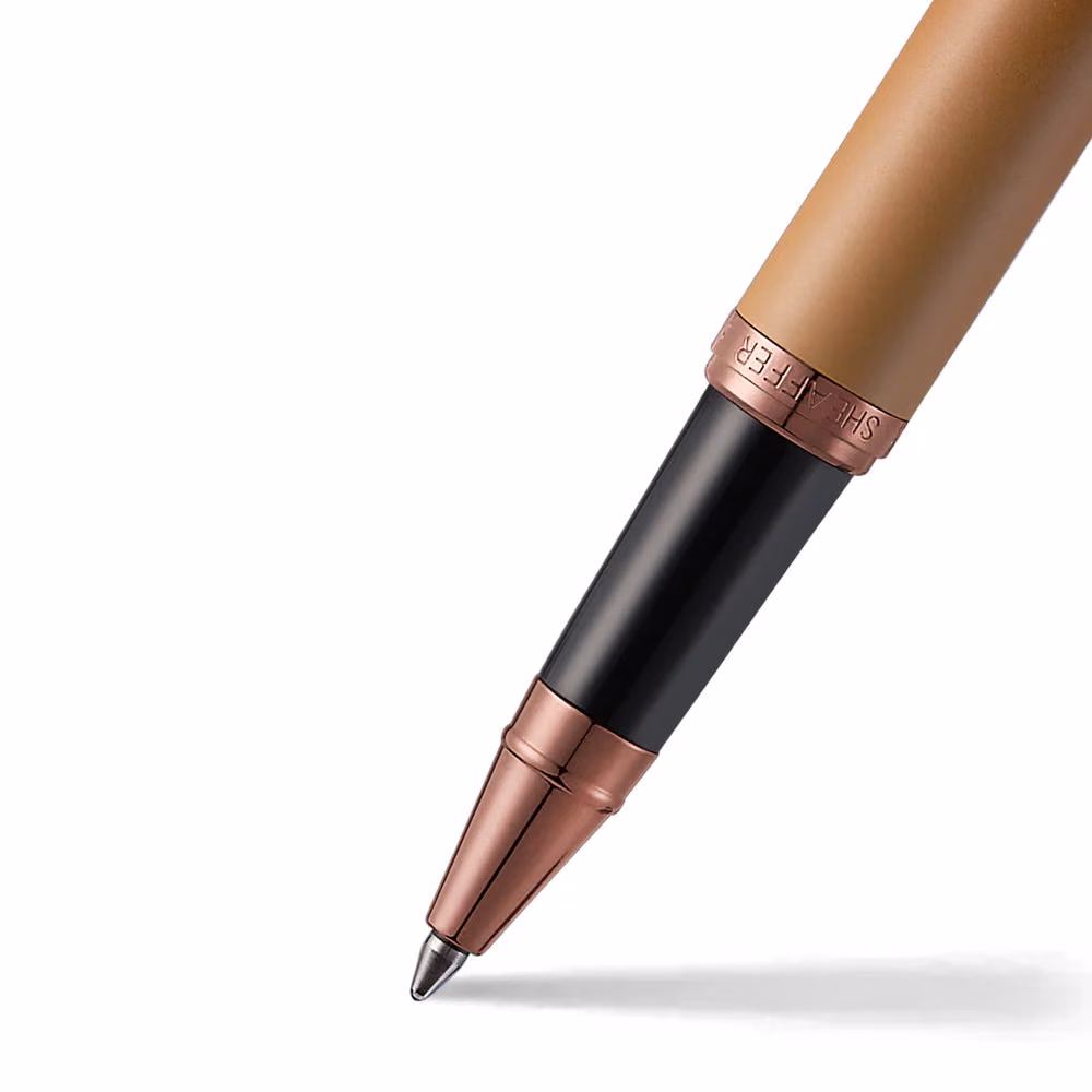 Custom Sheaffer VFM 9428 Coffee Edition Matt Brown Rollerball Pen with Regal Brown PVD Trims