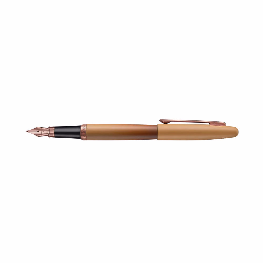 Custom Sheaffer VFM 9428 Coffee Edition Matt Brown Fountain Pen with Regal Brown PVD Trims