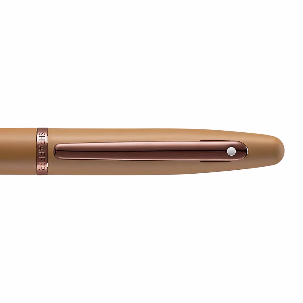 Custom Sheaffer VFM 9428 Coffee Edition Matt Brown Fountain Pen with Regal Brown PVD Trims