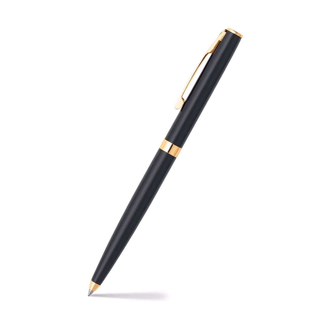 Custom Sheaffer SAGARIS 9471 Gloss Black Ballpoint Pen With Gold Tone Trim