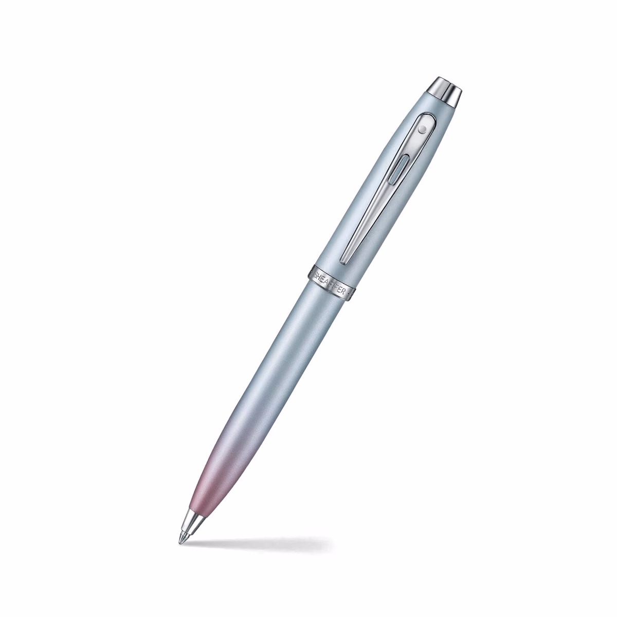 Custom Sheaffer Gift Set . Expressions Blue Pink Pearlised Gradient Chrome-plated Trims Ballpoint