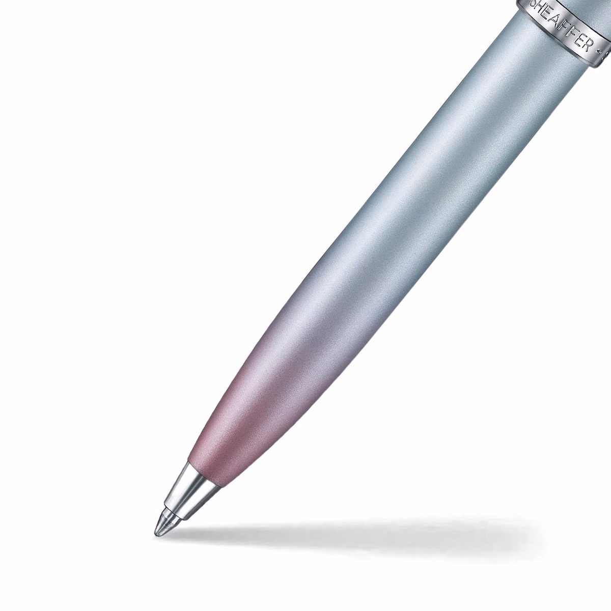 Custom Sheaffer Gift Set . Expressions Blue Pink Pearlised Gradient Chrome-plated Trims Ballpoint
