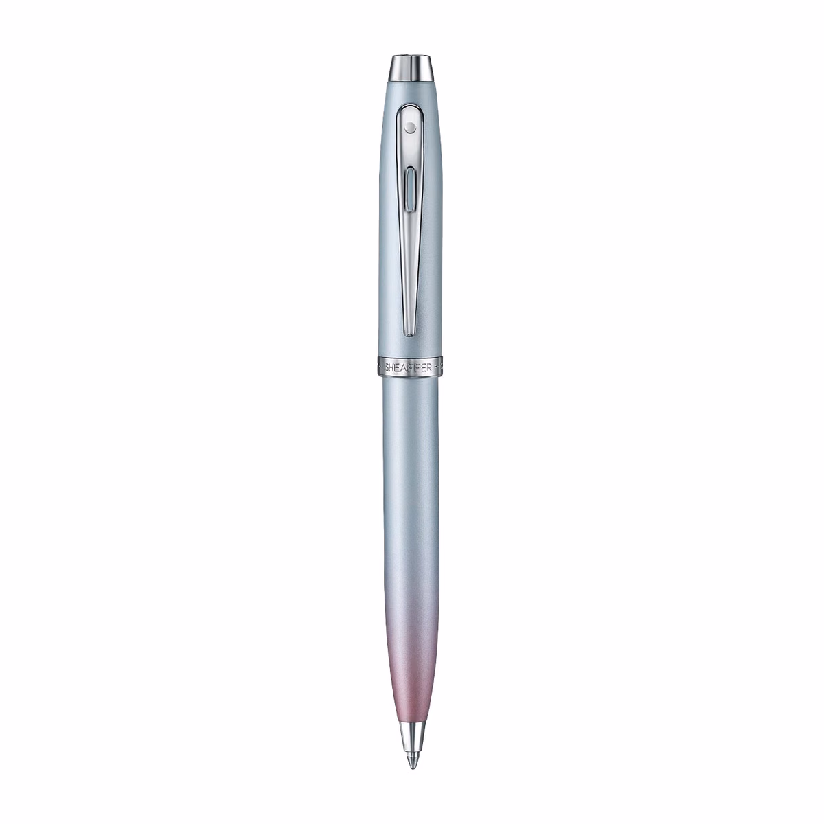 Custom Sheaffer Gift Set . Expressions Blue Pink Pearlised Gradient Chrome-plated Trims Ballpoint
