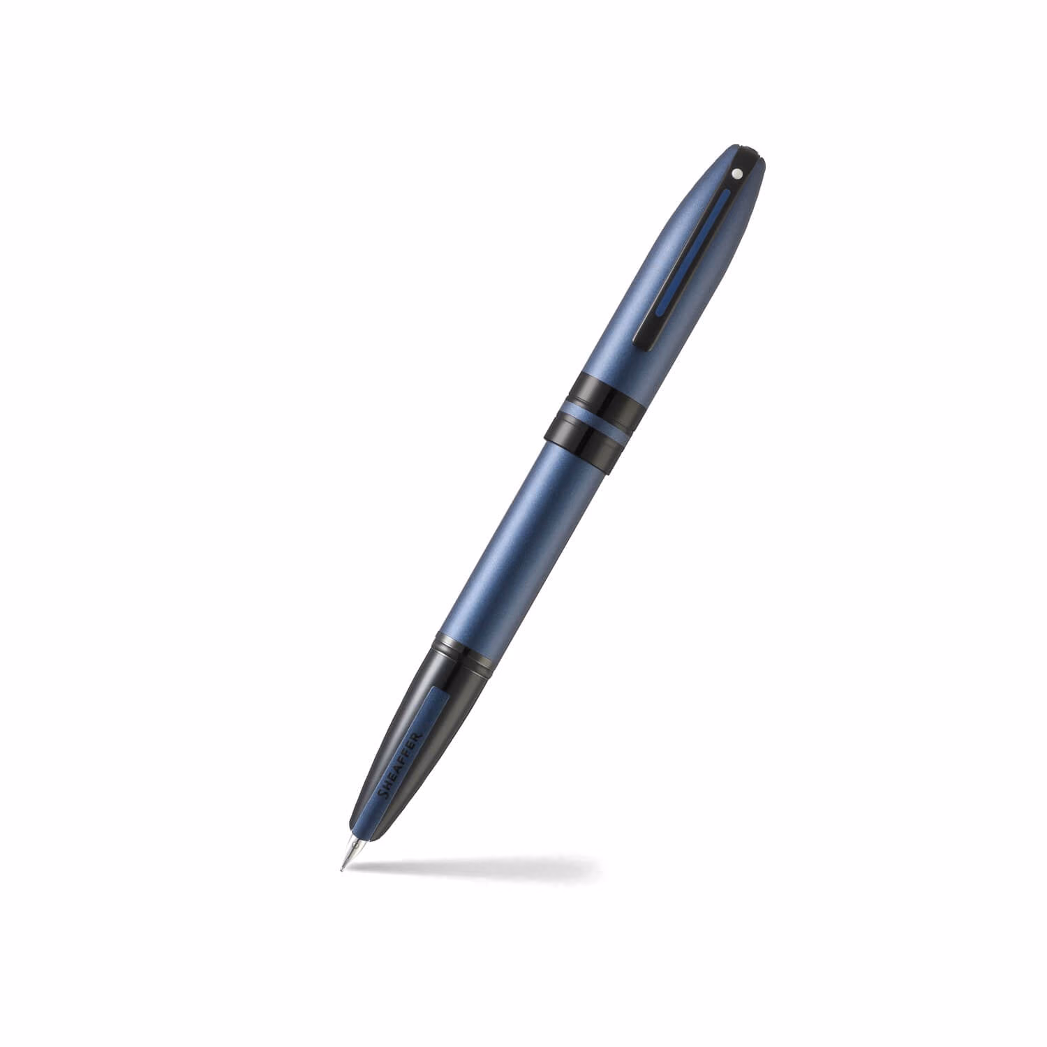 Custom Sheaffer ICON 9110 Metalic Blue Fountain Pen With Gloss Black Trim - Medium